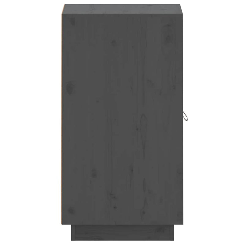 vidaXL szürke tömör fenyőfa tálalószekrény 34 x 40 x 75 cm