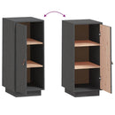 vidaXL szürke tömör fenyőfa tálalószekrény 34 x 40 x 75 cm