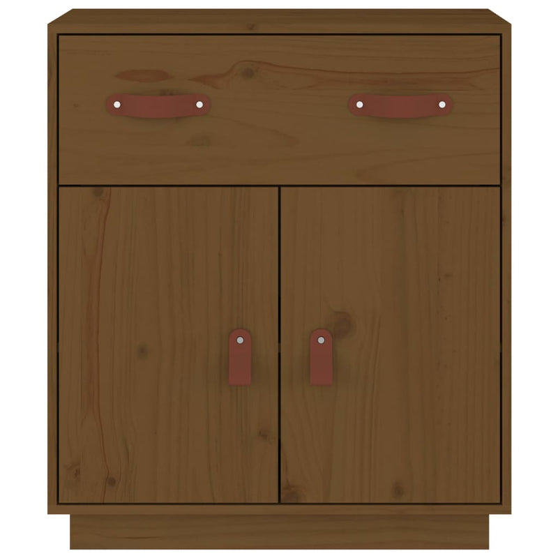 vidaXL mézbarna tömör fenyőfa tálalószekrény 65,5 x 40 x 75 cm