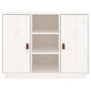 vidaXL fehér tömör fenyőfa tálalószekrény 100 x 40 x 75 cm