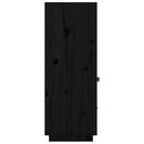 vidaXL fekete tömör fenyőfa magasszekrény 67 x 40 x 108,5 cm