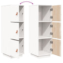 vidaXL fehér tömör fenyőfa magasszekrény 34 x 40 x 108,5 cm