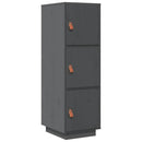 vidaXL szürke tömör fenyőfa magasszekrény 34 x 40 x 108,5 cm