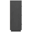 vidaXL szürke tömör fenyőfa magasszekrény 67 x 40 x 108,5 cm