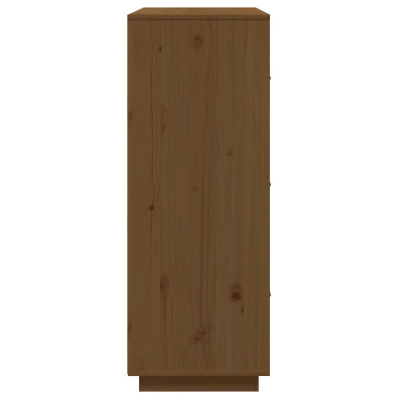 vidaXL mézbarna tömör fenyőfa magasszekrény 67 x 40 x 108,5 cm