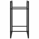 vidaXL fekete acél tűzifatároló állvány 50 x 28 x 56 cm