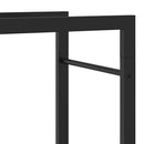 vidaXL fekete acél tűzifatároló állvány 50 x 28 x 56 cm