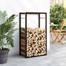 vidaXL fekete acél tűzifatároló állvány 50x28x94 cm