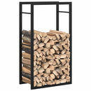 vidaXL fekete acél tűzifatároló állvány 50x28x94 cm