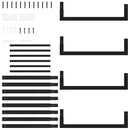 vidaXL fekete acél tűzifatároló állvány 50x28x94 cm