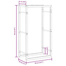 vidaXL fekete acél tűzifatároló állvány 50x28x94 cm