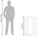vidaXL fekete acél tűzifatároló állvány 50x28x94 cm