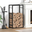 vidaXL fekete acél tűzifatároló állvány 50x28x94 cm