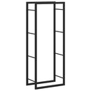 vidaXL fekete acél tűzifatároló állvány 50x28x132 cm