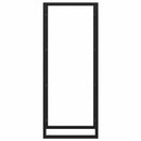 vidaXL fekete acél tűzifatároló állvány 50x28x132 cm