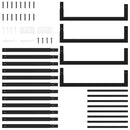 vidaXL fekete acél tűzifatároló állvány 50x28x132 cm