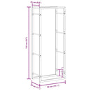vidaXL fekete acél tűzifatároló állvány 50x28x132 cm