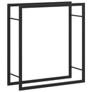vidaXL fekete acél tűzifatároló állvány 80x28x86 cm