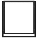 vidaXL fekete acél tűzifatároló állvány 80x28x86 cm
