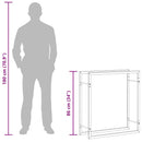 vidaXL fekete acél tűzifatároló állvány 80x28x86 cm