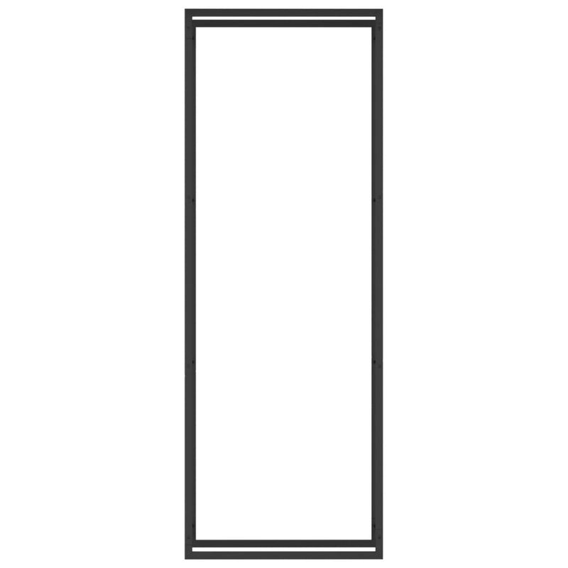 vidaXL matt fekete acél tűzifatartó 80x28x222 cm