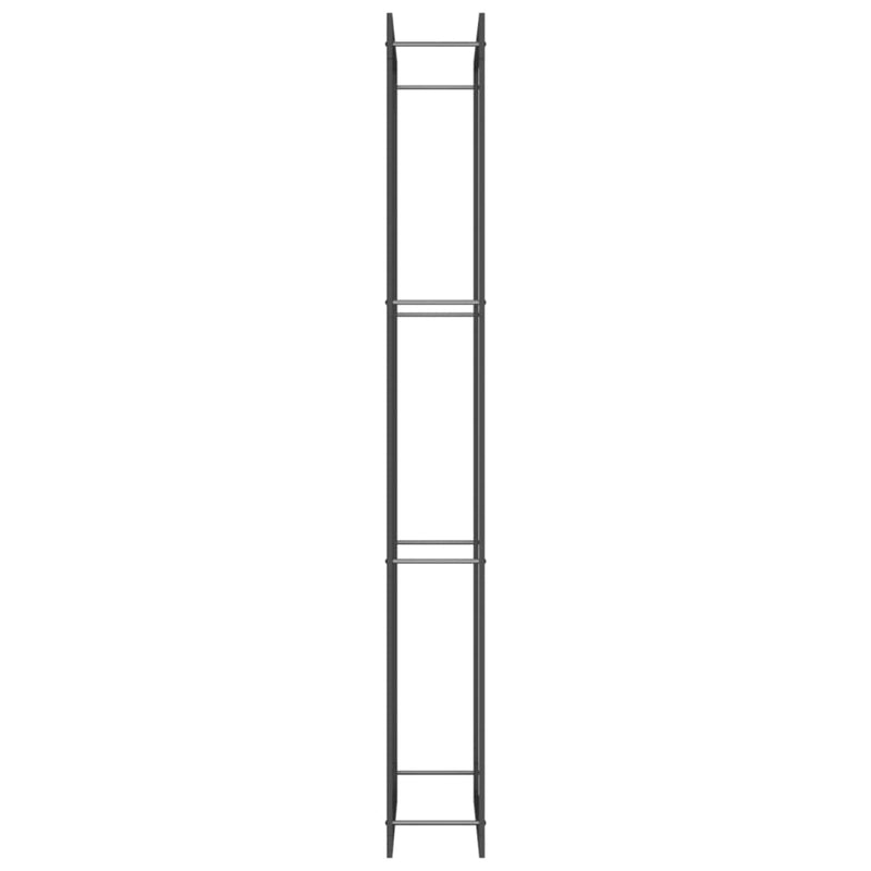 vidaXL matt fekete acél tűzifatartó 80x28x222 cm