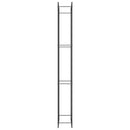 vidaXL matt fekete acél tűzifatartó 80x28x222 cm