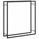 vidaXL fekete acél tűzifatároló állvány 110x28x116 cm