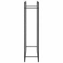 vidaXL fekete acél tűzifatároló állvány 110x28x116 cm