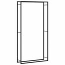 vidaXL fekete acél tűzifatároló állvány 110x28x214 cm