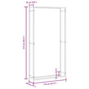vidaXL fekete acél tűzifatároló állvány 110x28x214 cm