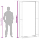 vidaXL fekete acél tűzifatároló állvány 110x28x214 cm