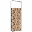 vidaXL fekete acél tűzifatároló állvány 110x28x312 cm
