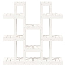 vidaXL fehér tömör fenyőfa növénytartó 104,5 x 25 x 109,5 cm