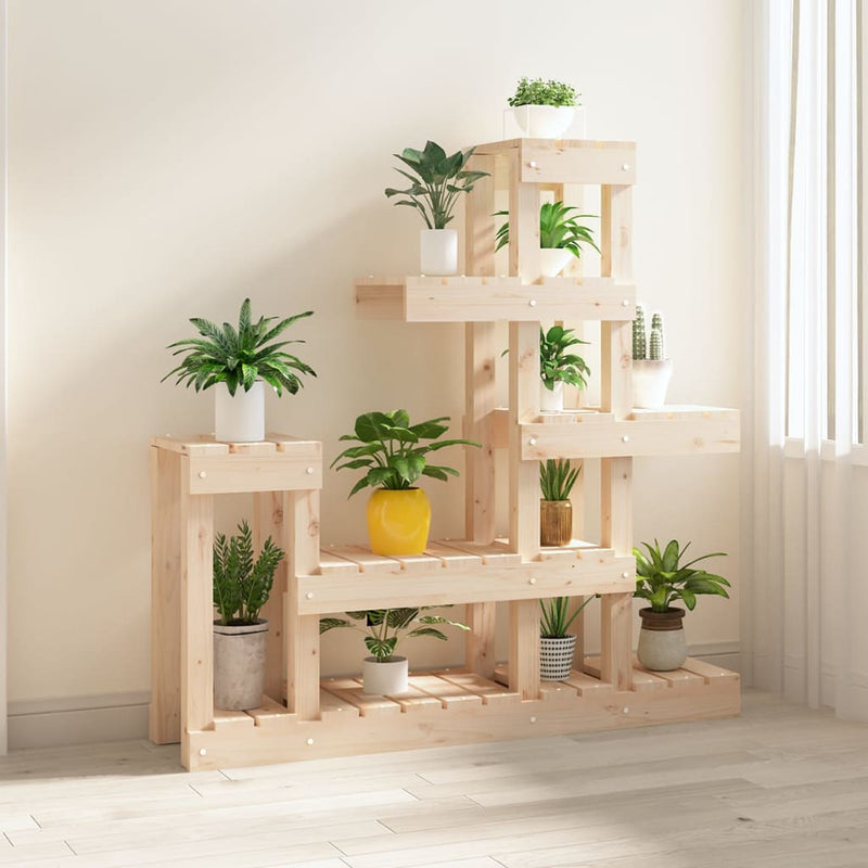 vidaXL tömör fenyőfa növénytartó 92 x 25 x 97 cm