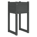 vidaXL 2 db szürke tömör fenyőfa növénytartó 40x40x81 cm