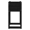 vidaXL 2 db fekete tömör fenyőfa növénytartó 40 x 40 x 81 cm