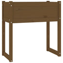 vidaXL mézbarna tömör fenyőfa növénytartó 78x40x81 cm