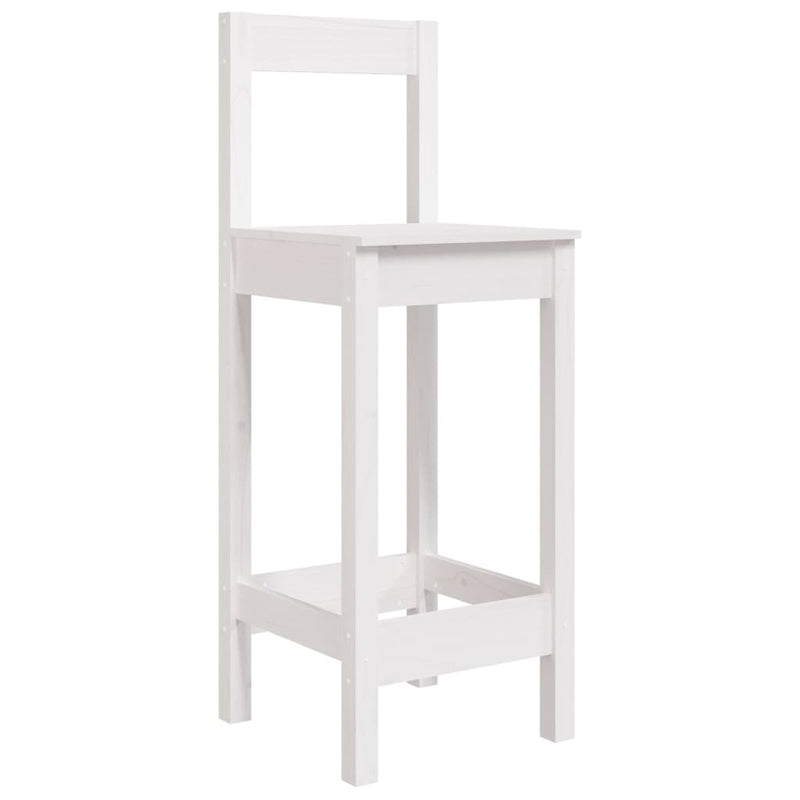 vidaXL 2 db fehér tömör fenyőfa bárszék 40 x 41,5 x 112 cm