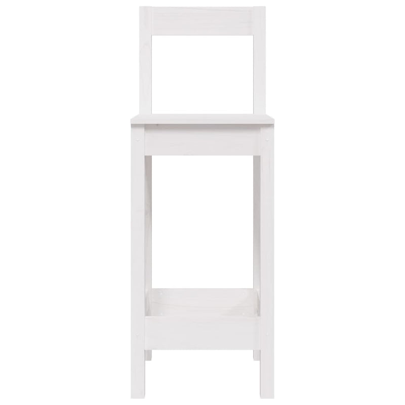 vidaXL 2 db fehér tömör fenyőfa bárszék 40 x 41,5 x 112 cm