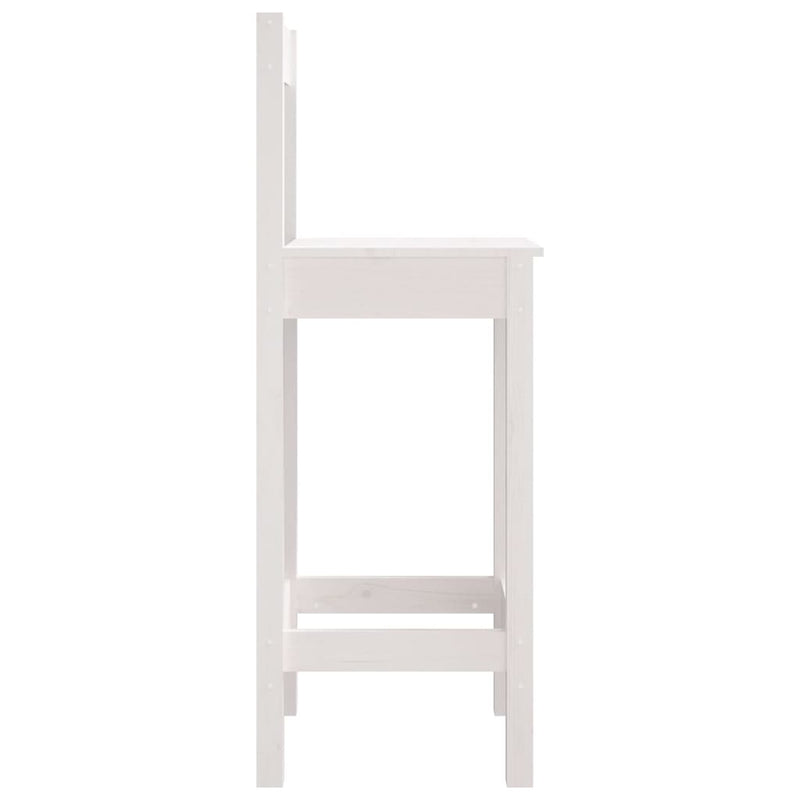 vidaXL 2 db fehér tömör fenyőfa bárszék 40 x 41,5 x 112 cm