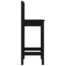 vidaXL 2 db fekete tömör fenyőfa bárszék 40 x 41,5 x 112 cm