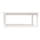 vidaXL fehér tömör fenyőfa dohányzóasztal 110 x 55 x 45 cm