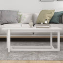 vidaXL fehér tömör fenyőfa dohányzóasztal 110 x 55 x 45 cm