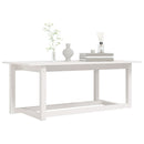 vidaXL fehér tömör fenyőfa dohányzóasztal 110 x 55 x 45 cm