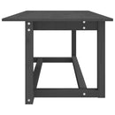 vidaXL szürke tömör fenyőfa dohányzóasztal 110 x 55 x 45 cm