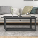 vidaXL szürke tömör fenyőfa dohányzóasztal 110 x 55 x 45 cm