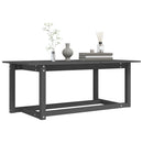 vidaXL szürke tömör fenyőfa dohányzóasztal 110 x 55 x 45 cm
