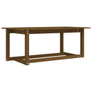 vidaXL mézbarna tömör fenyőfa dohányzóasztal 110 x 55 x 45 cm