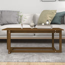 vidaXL mézbarna tömör fenyőfa dohányzóasztal 110 x 55 x 45 cm